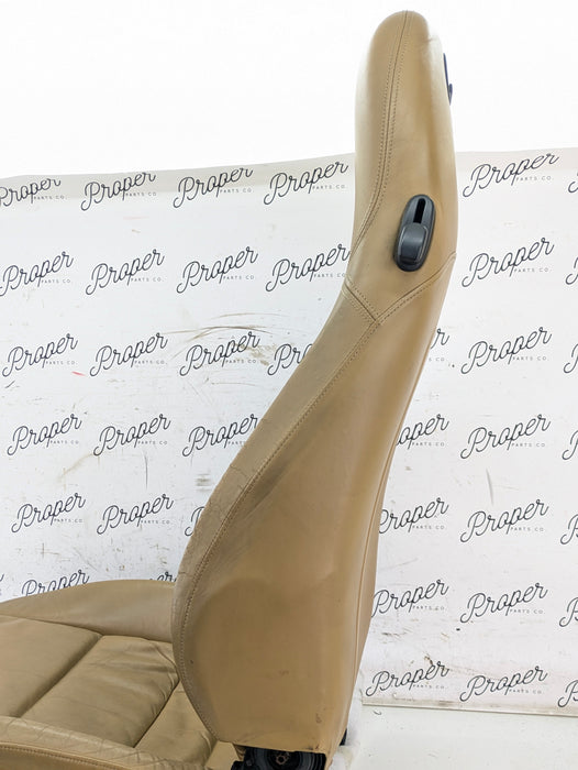 Porsche 996.2 911 Carrera 4 Front Left/Right Seats Savanna Beige Leather W/Porsche Crest
