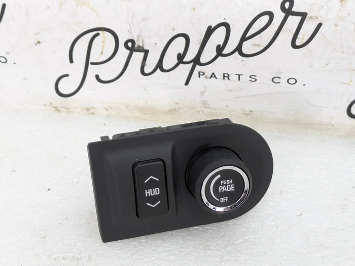 2015 Chevrolet 5th Gen Camaro 2SS HUD Head Up Display Control Switch Button 92224604