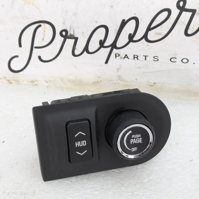 2015 Chevrolet 5th Gen Camaro 2SS HUD Head Up Display Control Switch Button 92224604