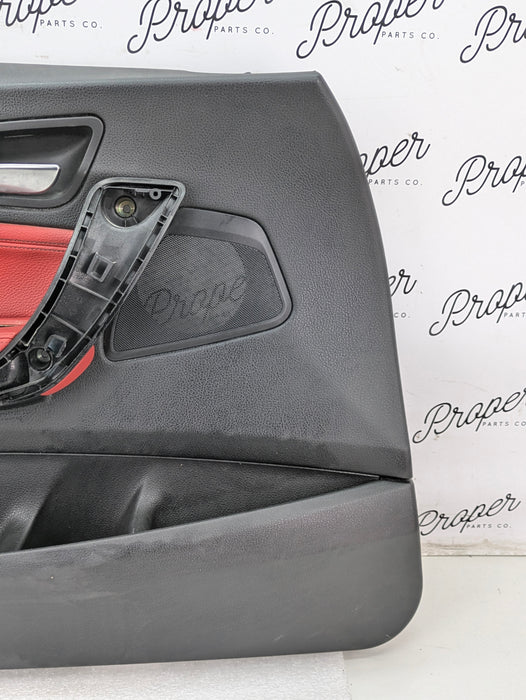 BMW F22 228xi M235xi 230xi M240xi Left/Driver Side Front Coral Red Interior Door Panel Card 7268403