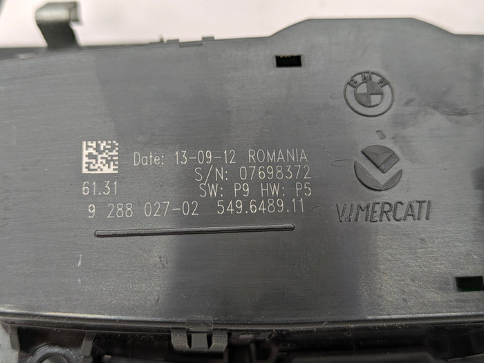 BMW F30 F31 F32 F33 F34 F36 335xi 328xi Headlight Control Switch Unit 9288027