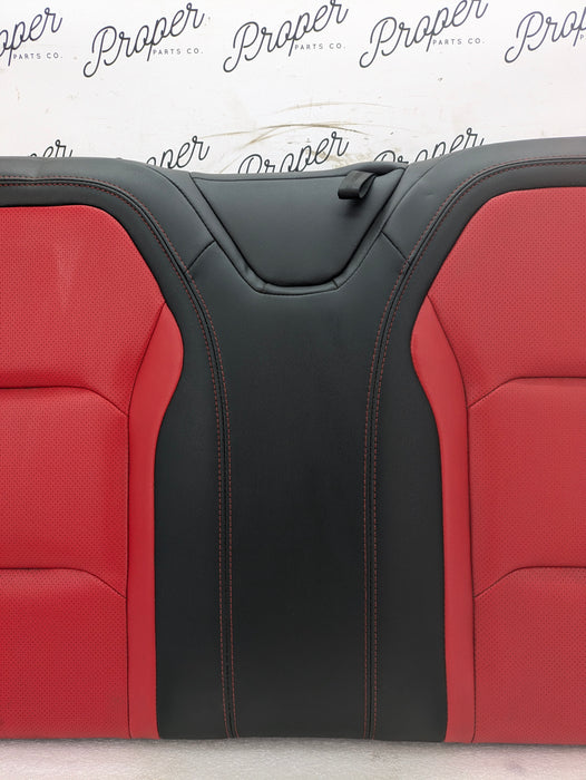 2018 Chevrolet 6th Gen Camaro 2SS Coupe 2nd Row Rear Upper Seat Back Cushion Leather Black & Adrenaline Red (H16)
