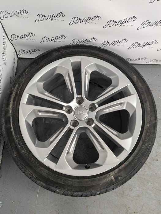 2015-2018 Audi 8U Q3 Aluminum Double 5 Spoke Wheel Set 8.5J X 19 Et 36 8U0601025AD