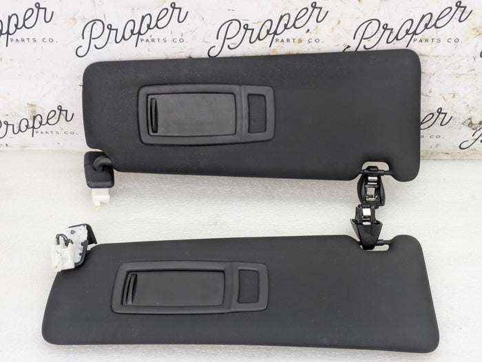 BMW F36 F32 F30 F31 F34 435xi 440xi 428xi 430xi Left & Right Black Sun Visor Set 8061314/8061313 *DAMAGED*
