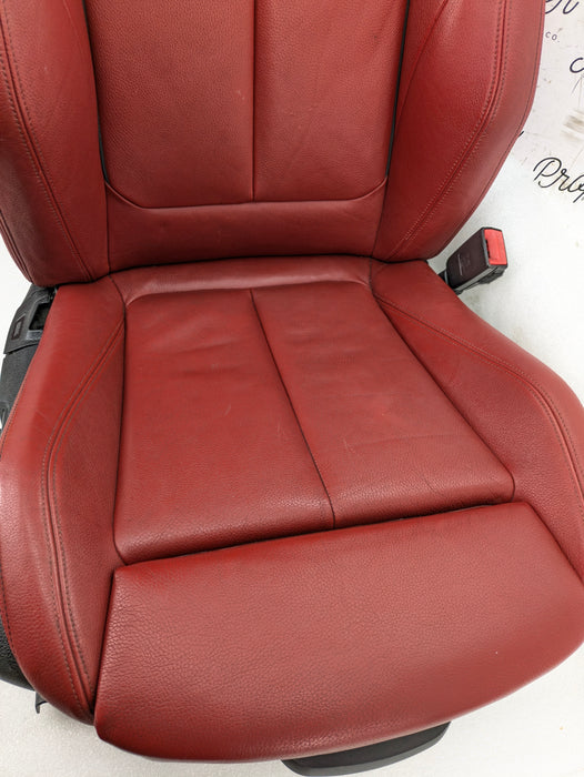 BMW F30 335xi M Sport Complete Red Interior Swap Kit Set Leather Coral Red Door Cards & Seats