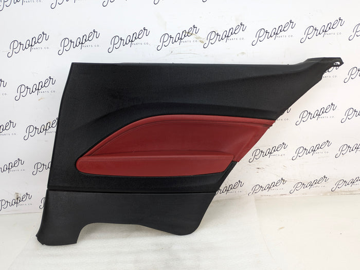BMW F22 228xi M235xi 230xi M240xi Right/Passenger Side Rear Coral Red Interior Door Panel Card 7311484 *DAMAGED*