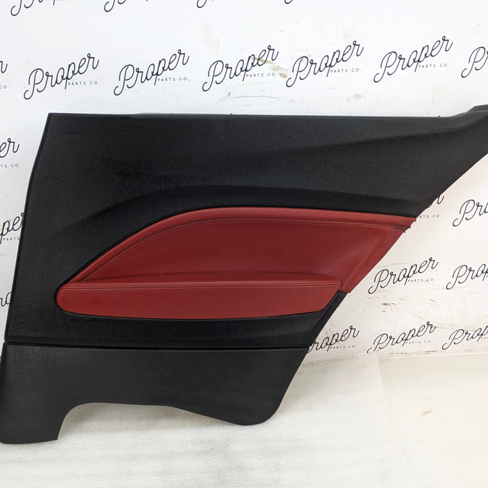 BMW F22 228xi M235xi 230xi M240xi Right/Passenger Side Rear Coral Red Interior Door Panel Card 7311484 *DAMAGED*