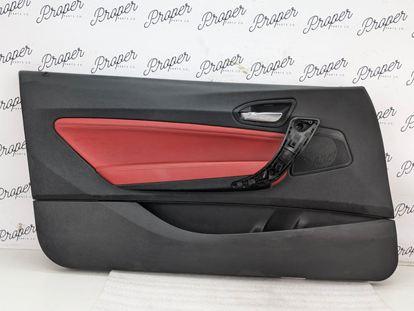 BMW F22 228xi M235xi 230xi M240xi Left/Driver Side Front Coral Red Interior Door Panel Card 7268403