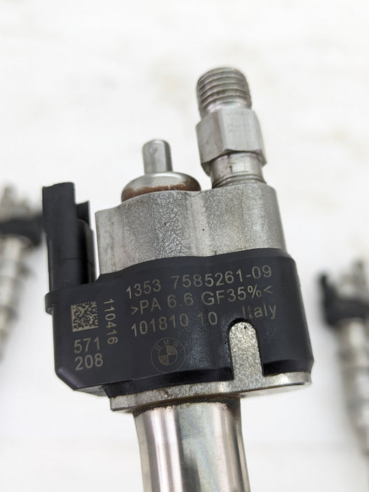 BMW E90 E92 E93 335i 335xi N54 High Pressure Fuel Injectors Index 9 (Set Of 6) 7585261-09 *Damaged*