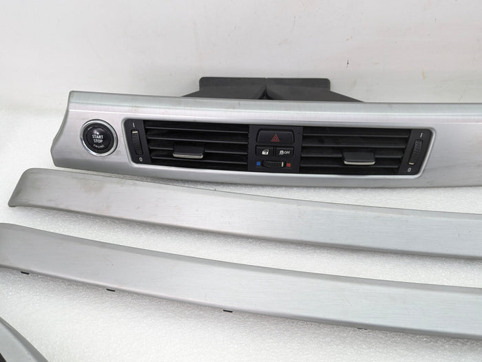 BMW E92 335xi 335i 328xi 328i Coupe Brushed Aluminum iDrive Interior Trim Set *DAMAGE*