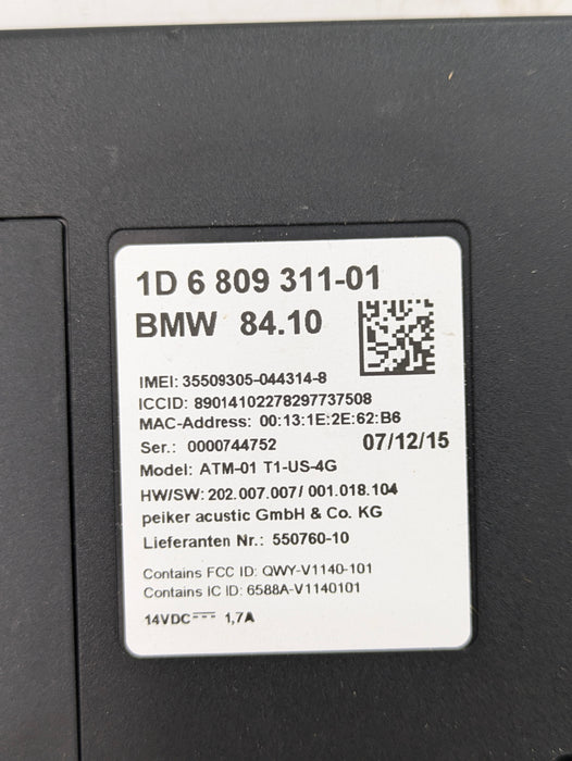 BMW F22 228xi M235xi 230xi M240xi Telematics Communication Control Module 6809311/9297787