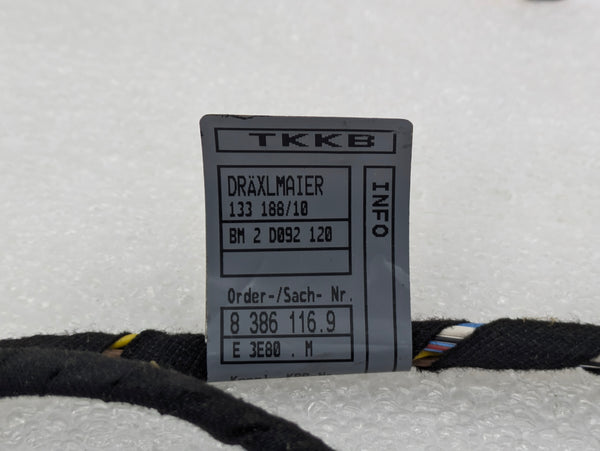 BMW E46 330Ci 328Ci 325Ci 323Ci Coupe/Convertible Door Wiring Harness Loom  8386116 *Damaged*