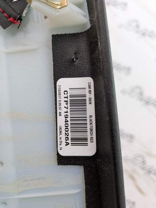 2018 Chevrolet 6th Gen Camaro 2SS Right/Passenger Side Dashboard Trim Panel Black Leather/Red Stitching 84124223/84091802
