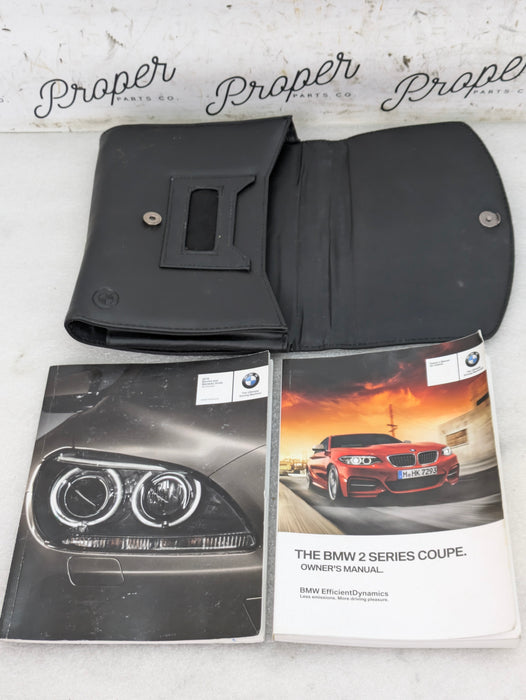 BMW F22 228xi Owners Manuals & Leather Case 3966318 *NOTE*