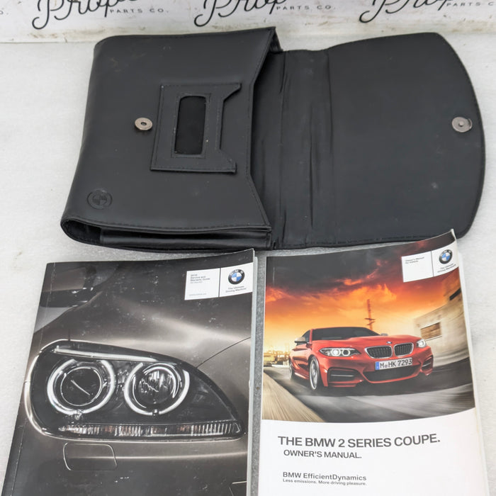 BMW F22 228xi Owners Manuals & Leather Case 3966318 *NOTE*