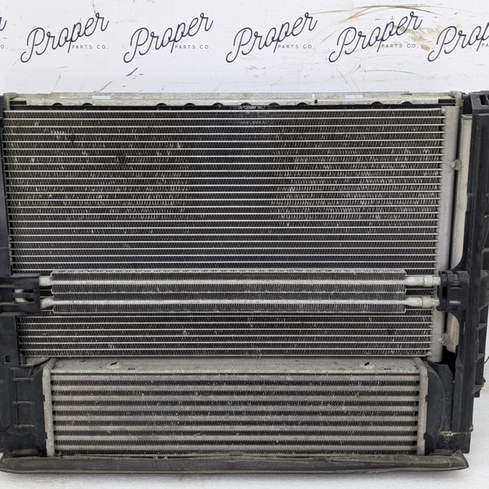 BMW E92 E93 E90 335xi 335i N55 N54 Manual Transmission Engine Cooling Pack Radiator/AC Condenser/Intercooler 17117558480