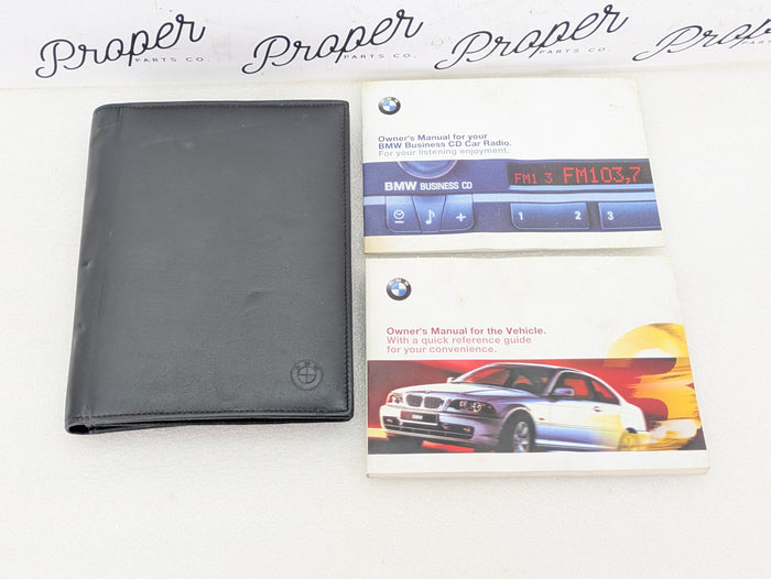 BMW E46 330Ci 325Ci Coupe Owners Radio Manual & Leather Slip Case 01410155309