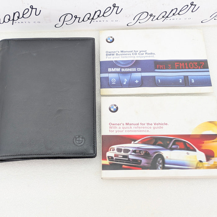 BMW E46 330Ci 325Ci Coupe Owners Radio Manual & Leather Slip Case 01410155309