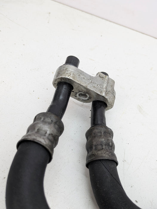 BMW E82 E88 135i N55 N54 Engine Oil Cooler Flow & Return Lines Hoses Set Pair 17227573273/17227573274