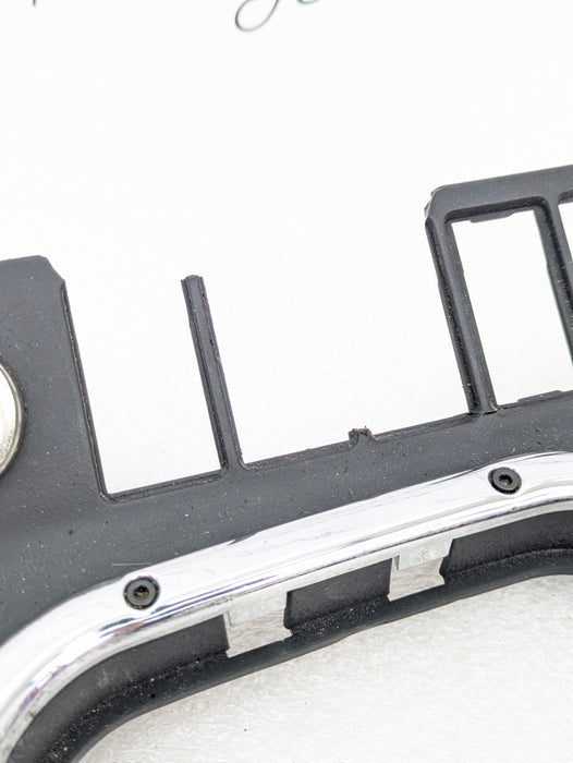 BMW Z3 Center Console Trim Cover Panel Black w/ Chrome Trim 2491395 *Damaged*