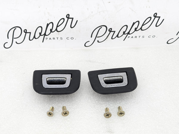 BMW E46 330i 325i 323i Trunk Tie Down Anchor Point Mounts Black Chrome Pair 51477193695