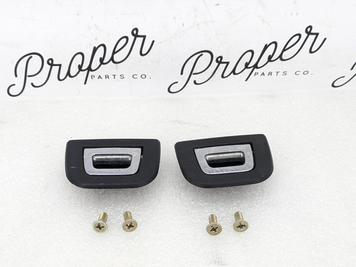 BMW E46 330i 325i 323i Trunk Tie Down Anchor Point Mounts Black Chrome Pair 51477193695