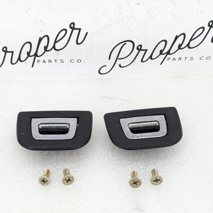 BMW E46 330i 325i 323i Trunk Tie Down Anchor Point Mounts Black Chrome Pair 51477193695