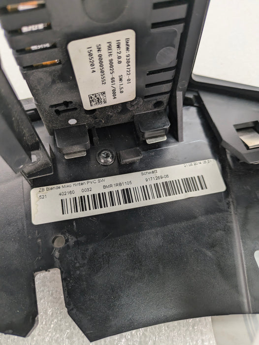 BMW F01 Rear Center Console Climate Control Heated Seat Switch 9304722