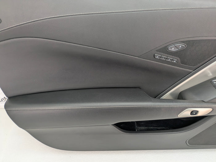 Chevrolet C7 Corvette Stingray Z51 Left/Driver Side Jet Black Leather Door Panel Card