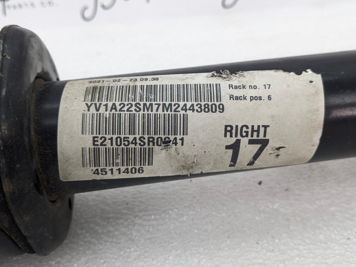 2021 Volvo V60 T6 R-Design Right/Passenger Side Front Strut W/Coil Spring & Fork 31658475/31476123