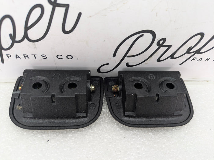 BMW E46 330i 325i 323i Trunk Tie Down Anchor Point Mounts Black Chrome Pair 51477193695