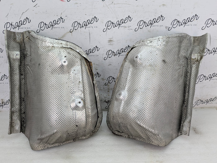 Porsche 996.2 911 Carrera 4 Rear Left/Right Bumper Exhaust Heat Shields 99650547800/99650547700