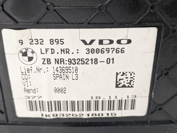 BMW F32 435xi 435i Gauge/Instrument Cluster KM/H 9232895