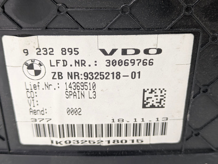 BMW F32 435xi 435i Gauge/Instrument Cluster KM/H 9232895