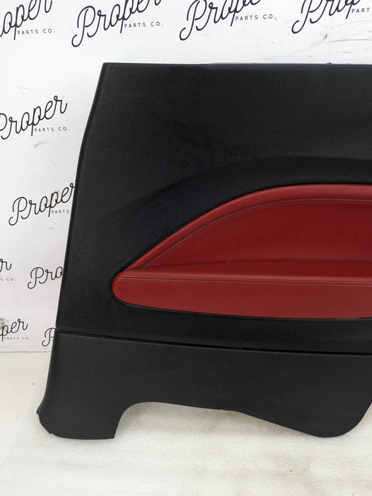 BMW F22 228xi M235xi 230xi M240xi Right/Passenger Side Rear Coral Red Interior Door Panel Card 7311484 *DAMAGED*