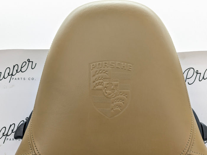 Porsche 996.2 911 Carrera 4 Front Left/Right Seats Savanna Beige Leather W/Porsche Crest