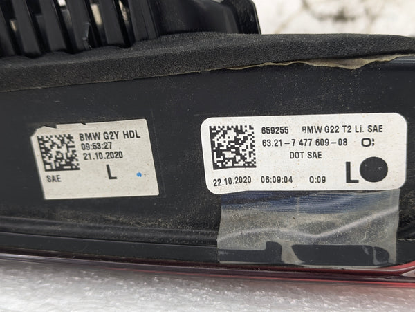 BMW G22 G26 430ix M440ix G82 M4 Pre-LCI Rear Left/Driver Side Inner Trunk LED Tail Light Assembly 63217477609