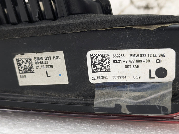 BMW G22 G26 430ix M440ix G82 M4 Pre-LCI Rear Left/Driver Side Inner Trunk LED Tail Light Assembly 63217477609