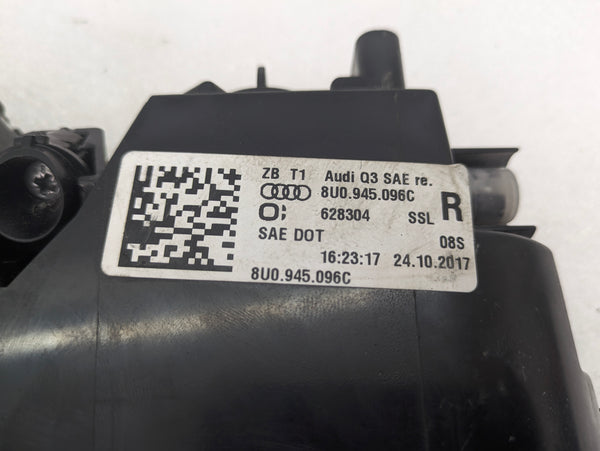 2016 2017 2018 Audi 8U Q3 Right/Passenger Side Rear Bumper Tail Light 8U0945094C