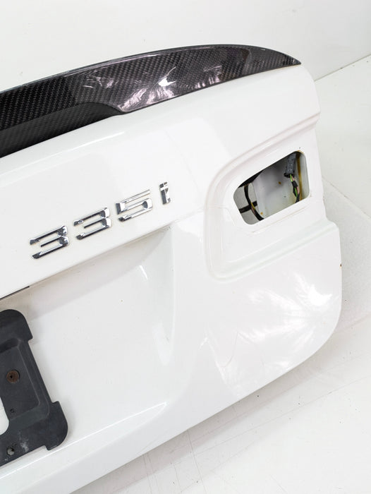 BMW E92 M3 335i 328i LCI Coupe Trunk Lid W/Aftermarket Spoiler Alpine White (300) 41627254428