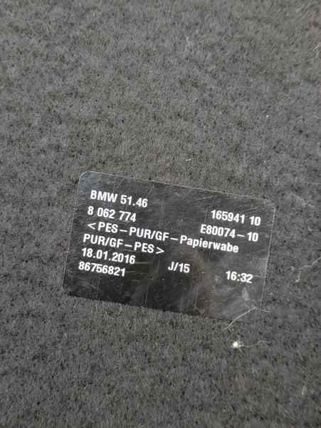 BMW F36 435xi 430xi 440xi 428xi Rear Rearward Parcel Shelf Trunk Cargo Cover Section Black 8062774