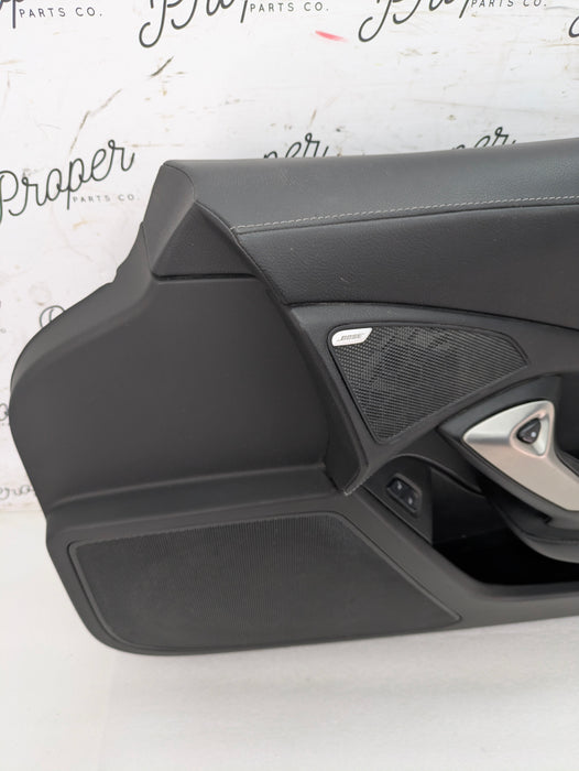 Chevrolet C7 Corvette Stingray Z51 Right/Passenger Side Jet Black Leather Door Panel Card