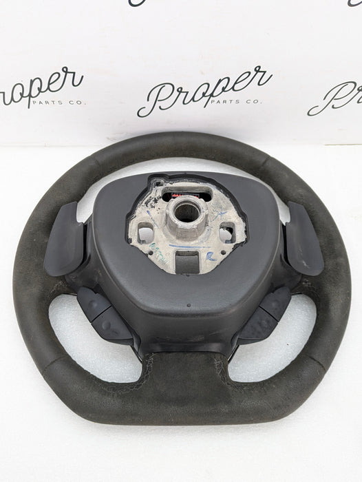 Chevrolet C7 Corvette Stingray Automatic Flat Bottom Suede/Alcantara Steering Wheel W/PaddleShifters 84198774 *DAMAGED*