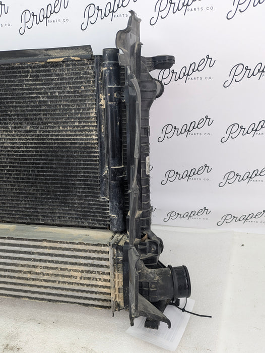 2018 Audi 8U Q3 Engine Motor Air Cooling Radiator Assembly & Turbo Intercooler 8K0121251/8U0145803/8U0121283