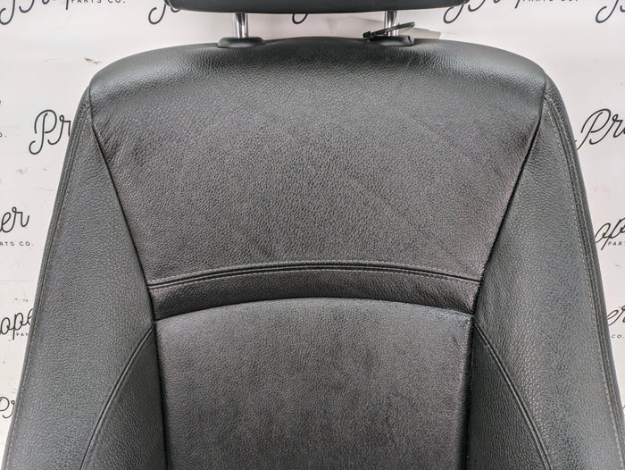 BMW E90 E91 3 Series Driver & Passenger Front Black Leather Sport Seats