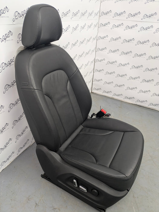 2018 Audi 8U Q3 Front Black Leather Seats Set Left Right Complete