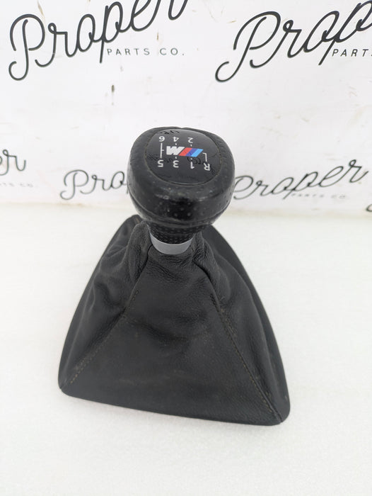 BMW E90 E91 E92 E93 335i 335xi M Sport 6 Speed Manual Transmission Gear Shift Knob & Boot Black Leather 8037308