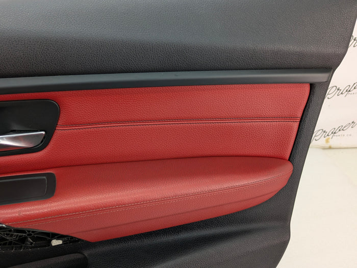 BMW F30 335xi M Sport Complete Red Interior Swap Kit Set Leather Coral Red Door Cards & Seats