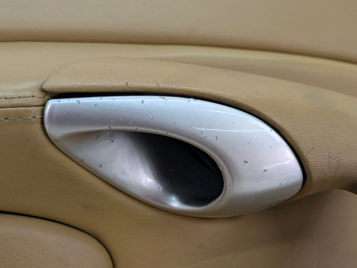 Porsche 996.2 911 Carrera 4 Cabriolet Convertible Left/Driver Side Front Interior Door Panel Savanna Beige Leather 99655532100/99655583300