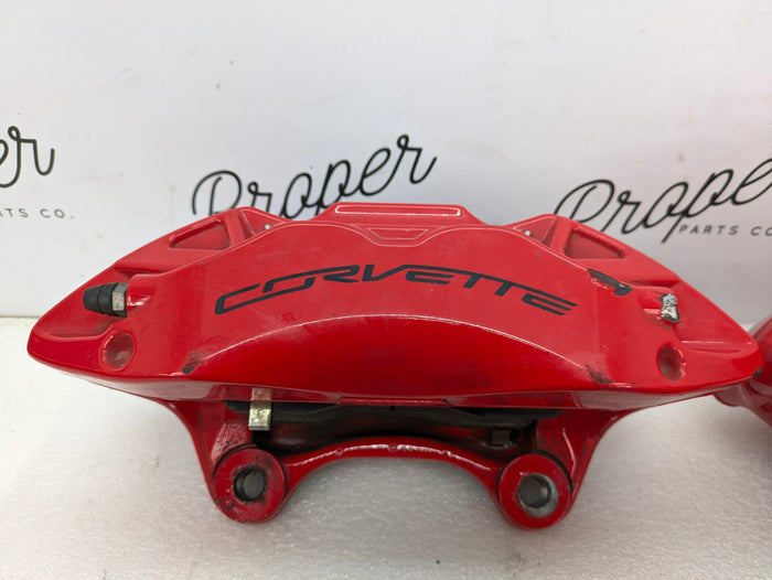 Chevrolet C7 Corvette Stingray Front & Rear Brembo Brake Calipers Set Red 20C79021/20C79022/20B95348/20B95347 *NOTE*